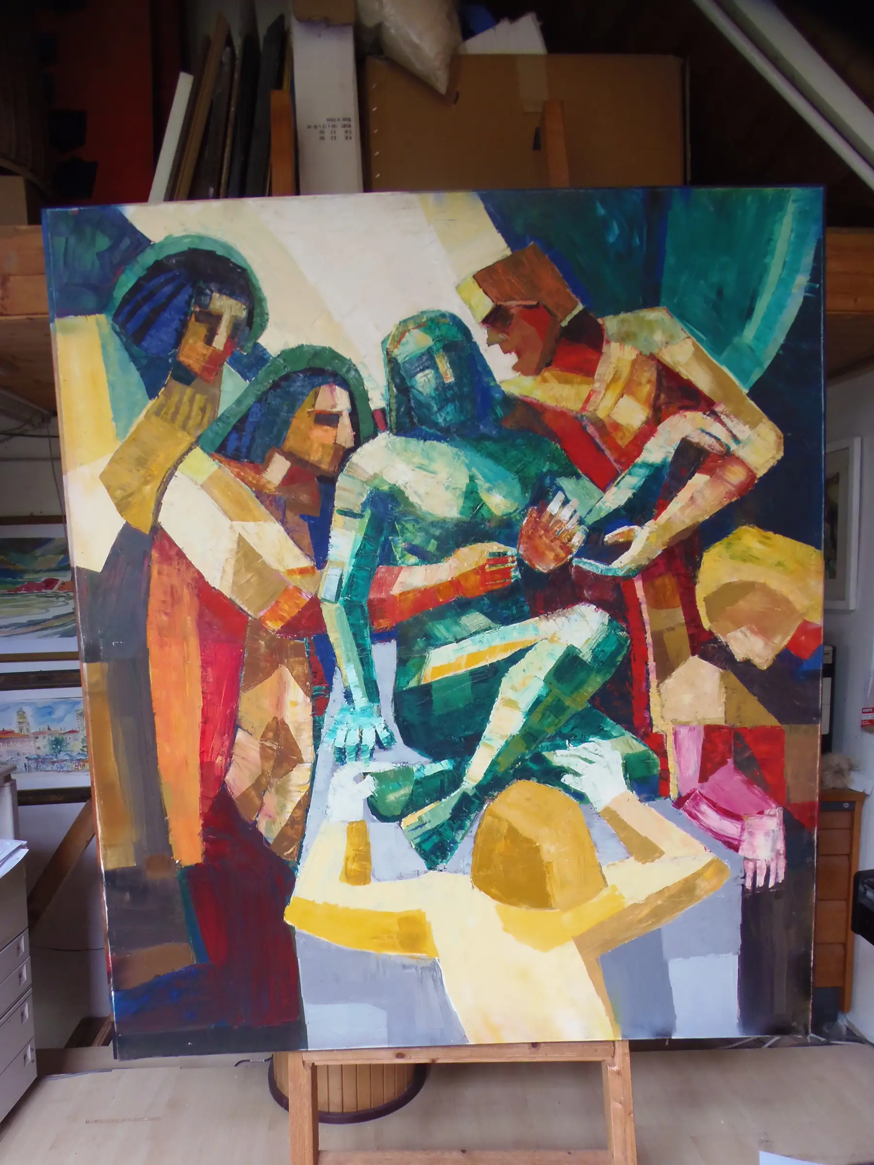 Arbeit im Atelier — Atelierfoto, o. J.
